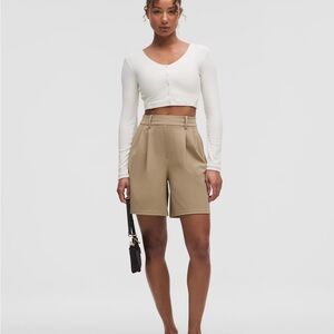 Lululemon High-Waisted Pleated Shorts